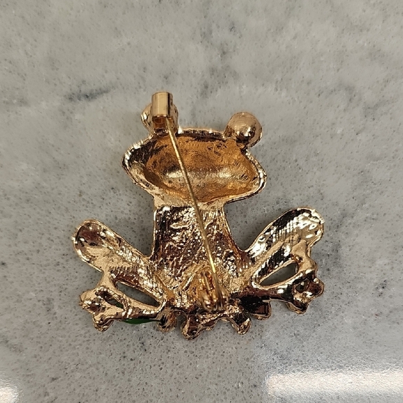 Colorful Frog Brooch with Crystals - Picture 6 of 6